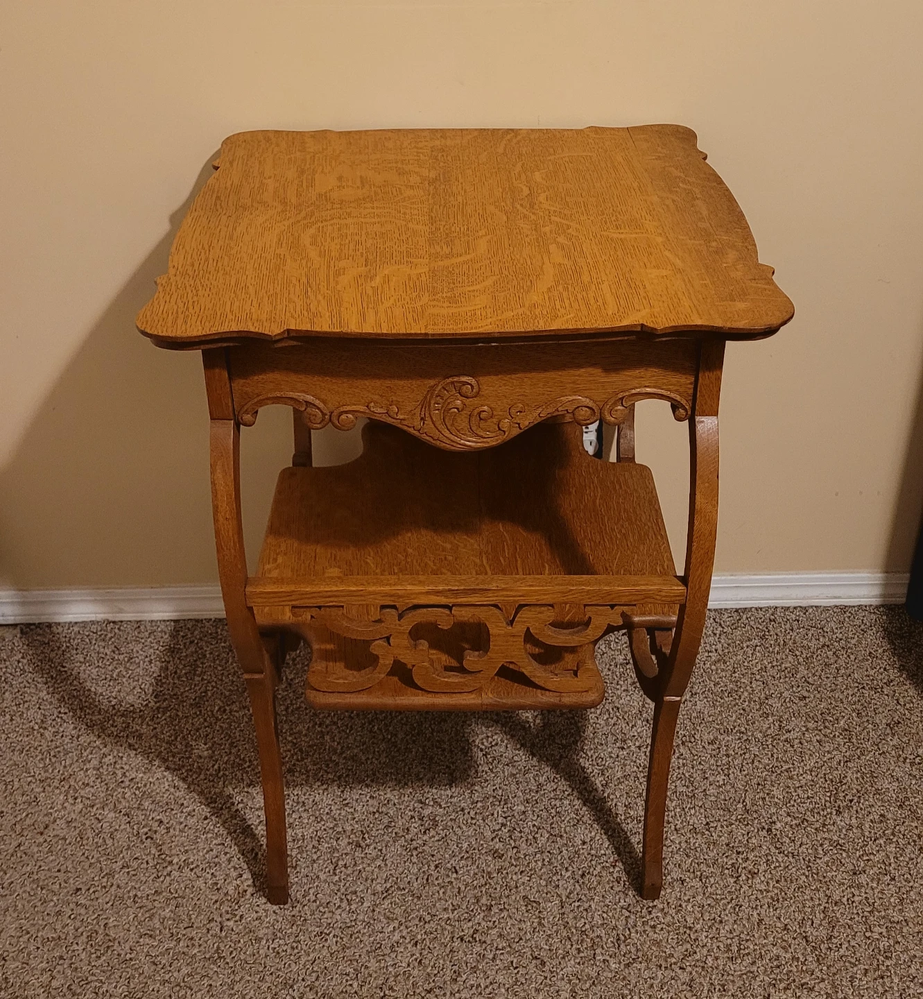 Antique Oak Parlor Table - photo 5