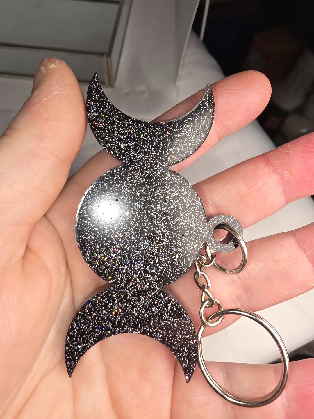 Triple Moon Keychain (resin)