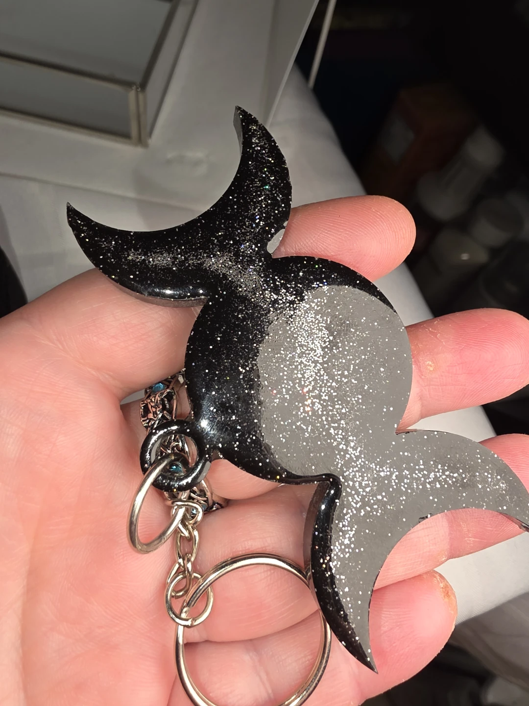 Triple Moon Keychain (resin) - photo 2