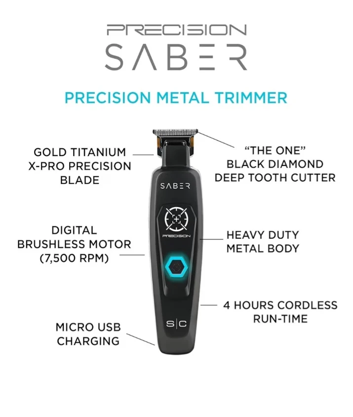 Stylecraft Saber Metal Precision Hair Trimmer - New - photo 2