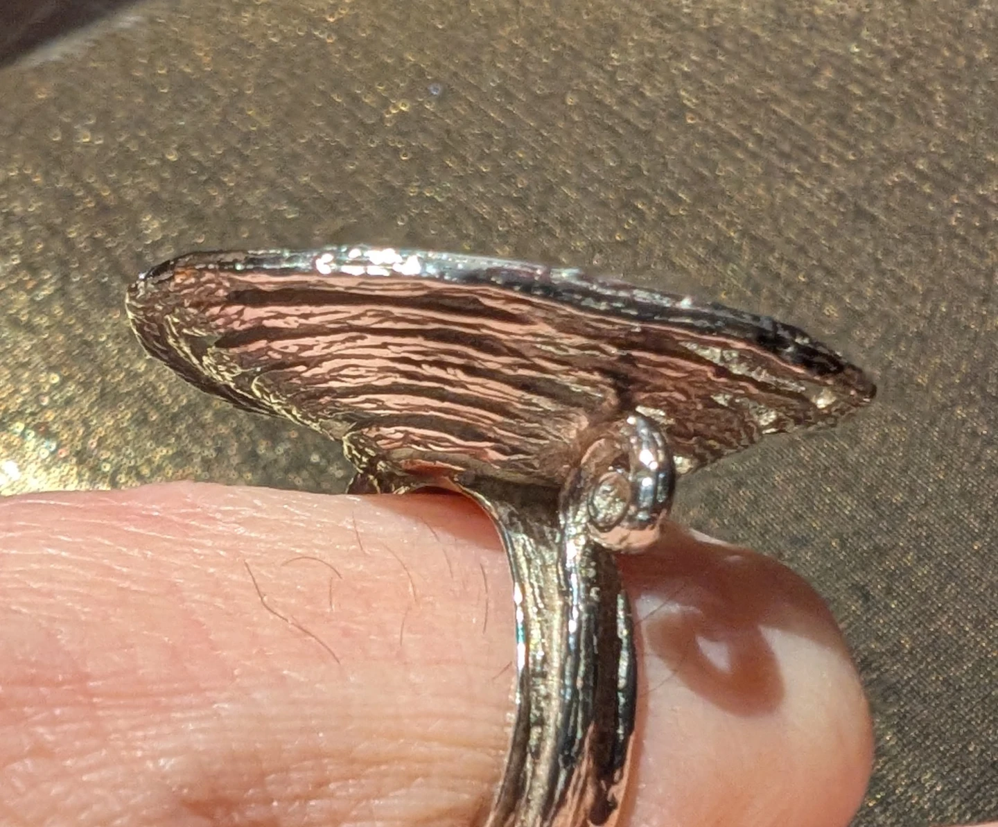 Silver Ring with Pearl size 7 - photo 3