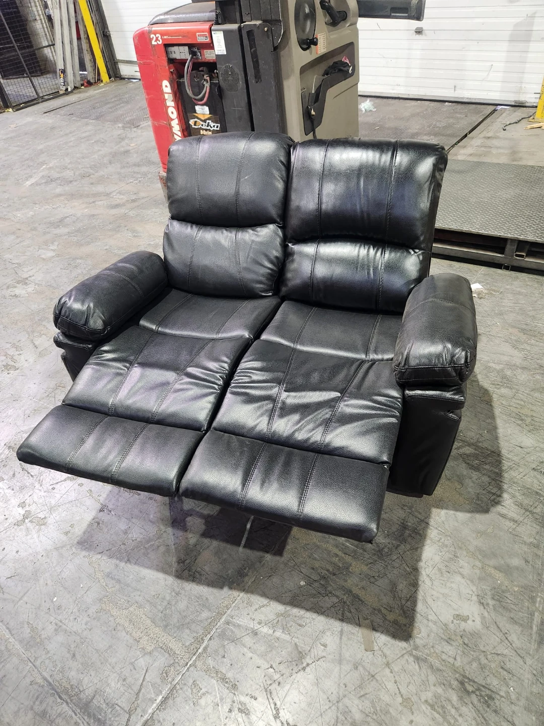 Black Leather Loveseat Recliner
