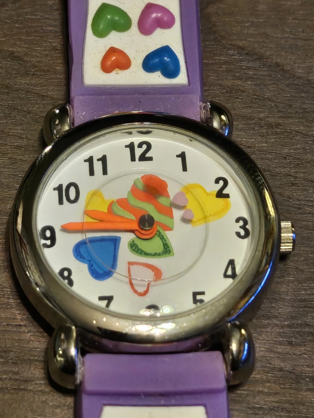 Kids Purple Watch with Hearts - photo 3