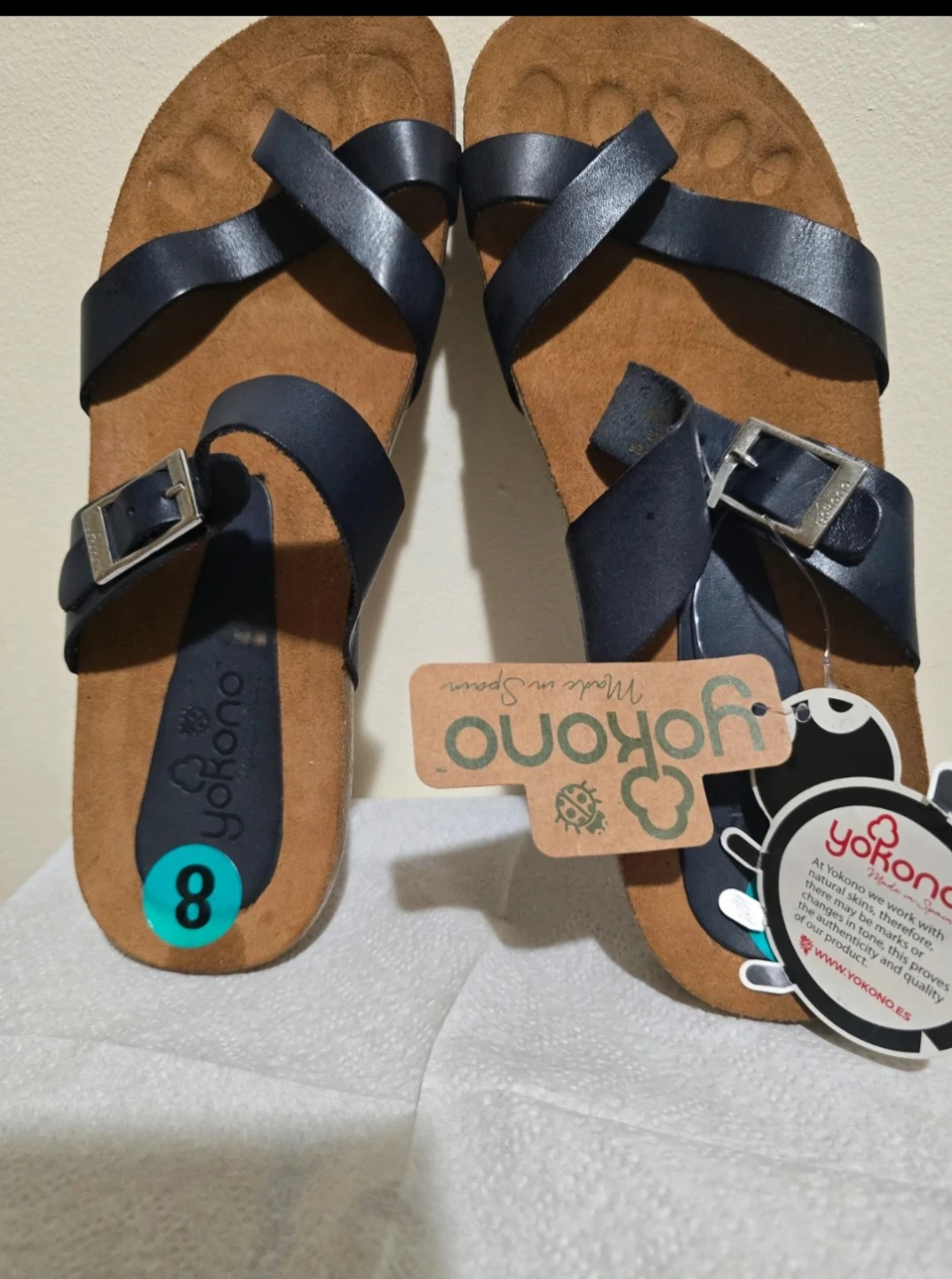 Yokono Leather Sandals - Size 8 - photo 3