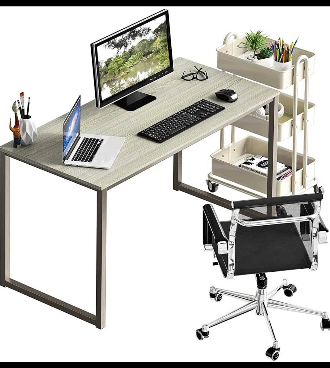 SHW Mission Straight Desk 48" Maple - photo 2