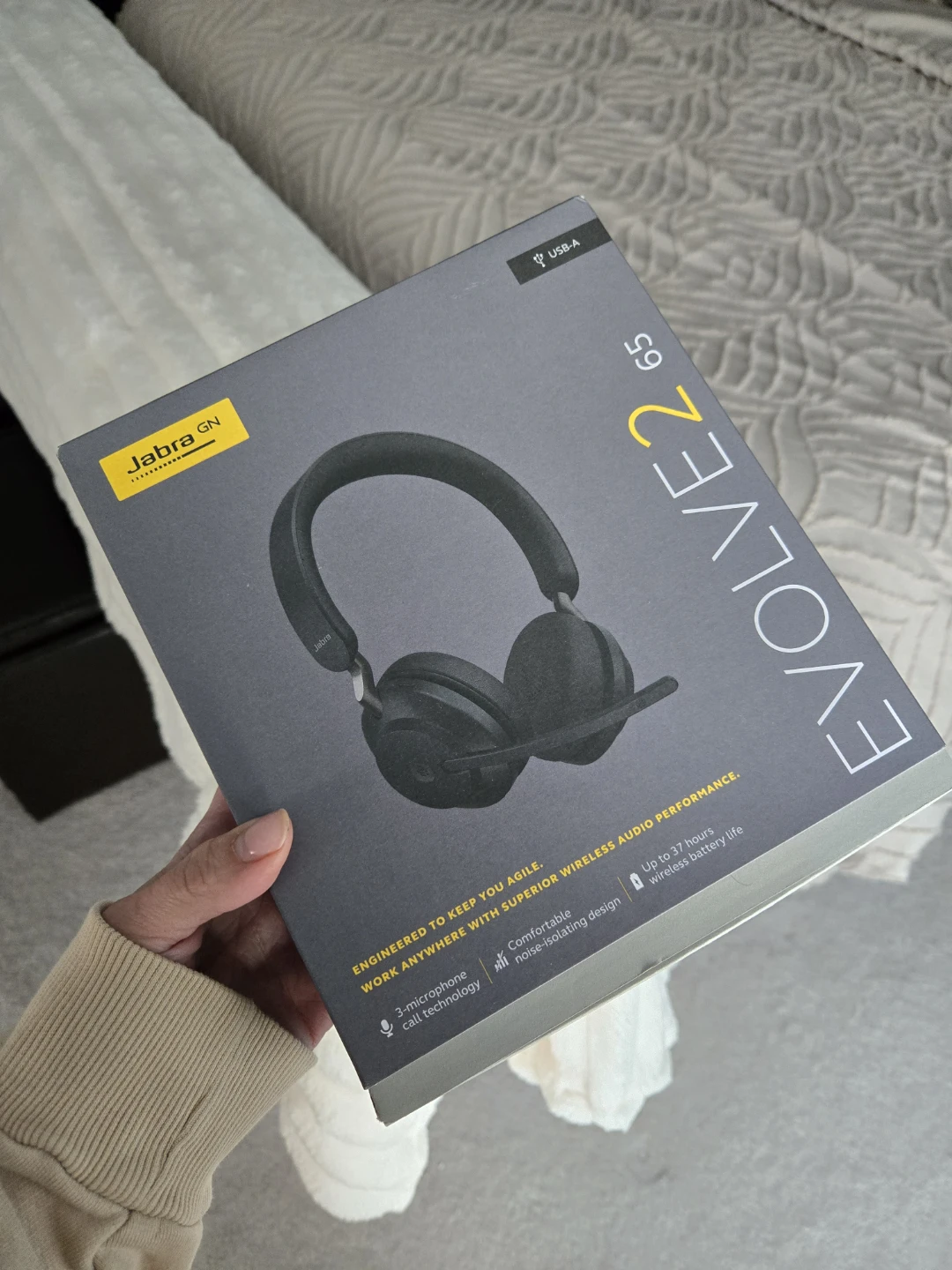 Jabra Evolve2 65 Wireless Headset with Mic - Black