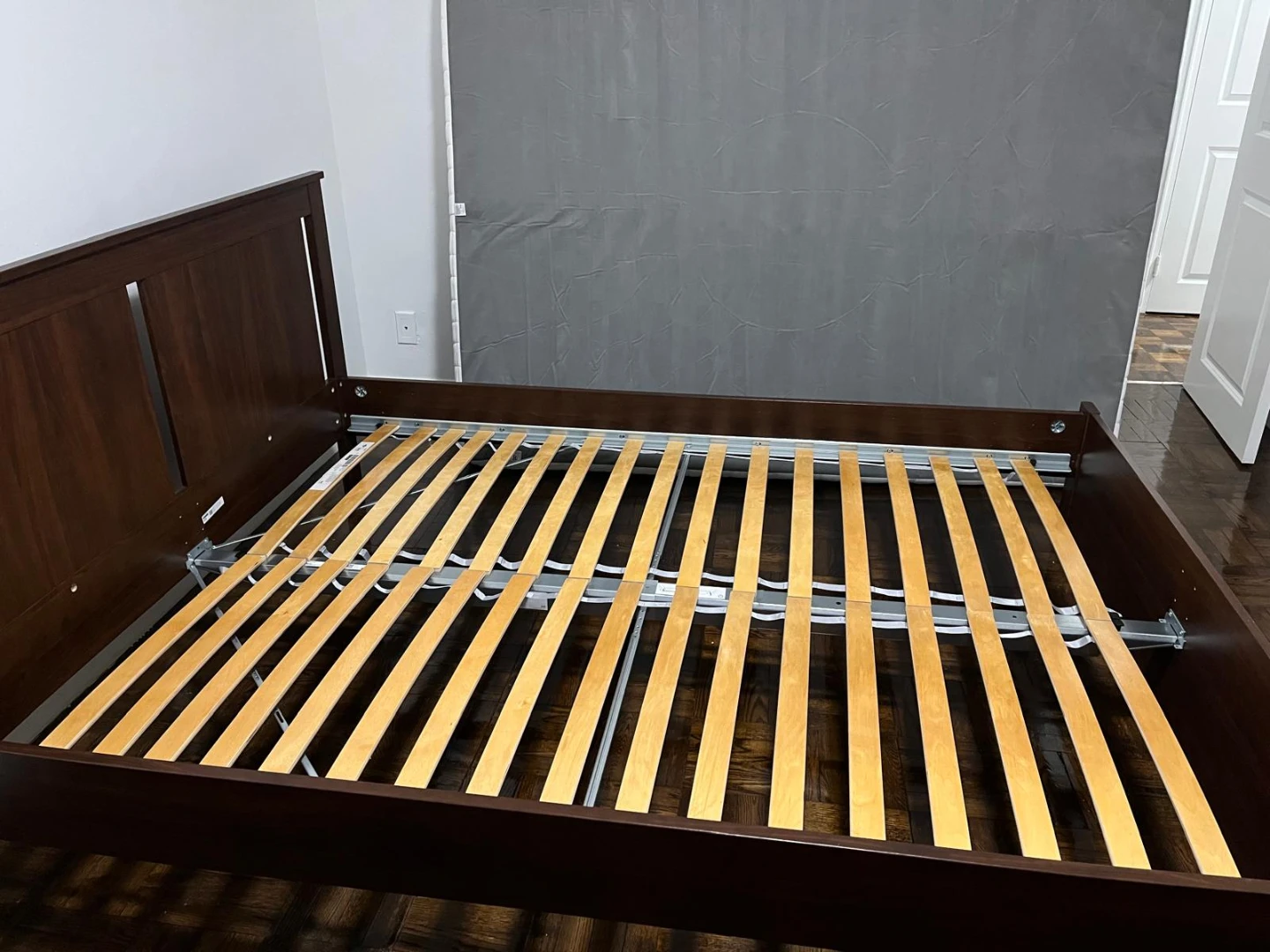 Dark Brown Wooden Bed Frame - photo 3
