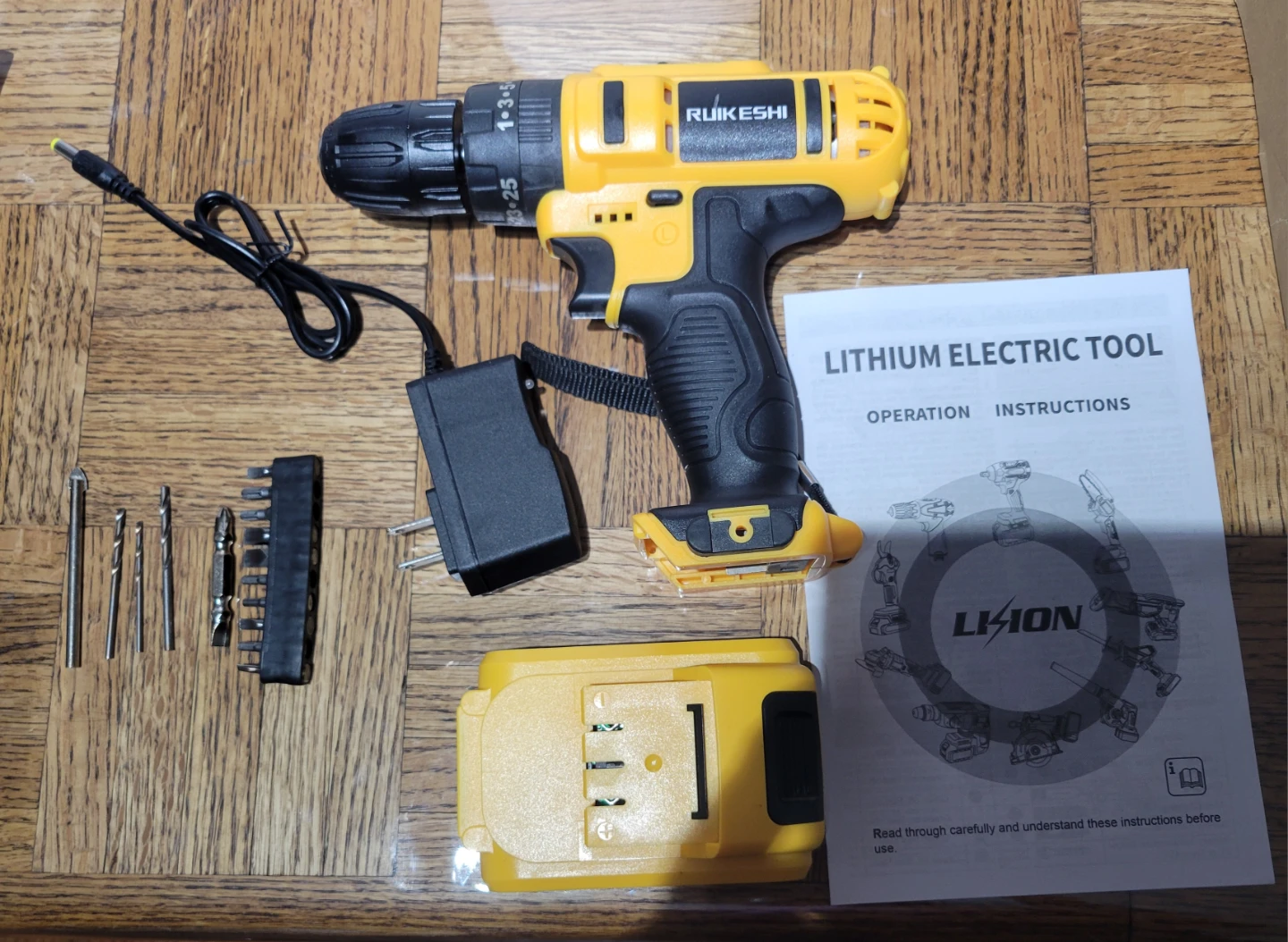 NEW RUIKESHI Lithium Electric Tool Cordless Hammer Drill set