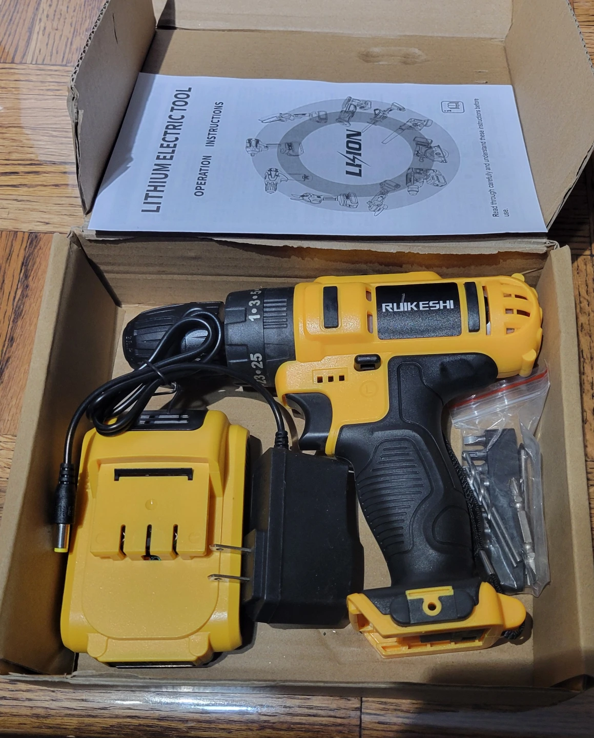 NEW RUIKESHI Lithium Electric Tool Cordless Hammer Drill set - photo 5