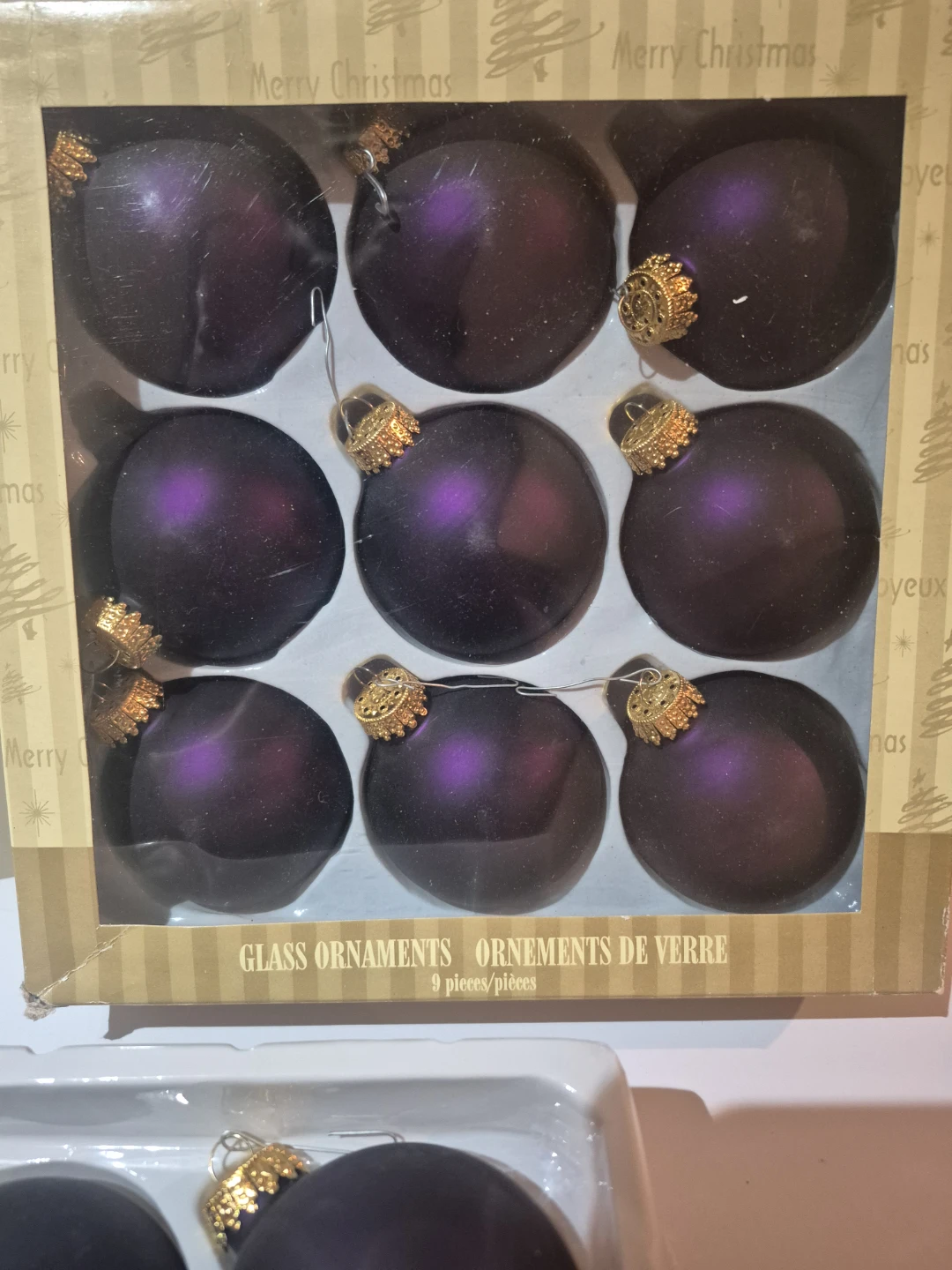 Purple Glass Christmas Ornaments - photo 3