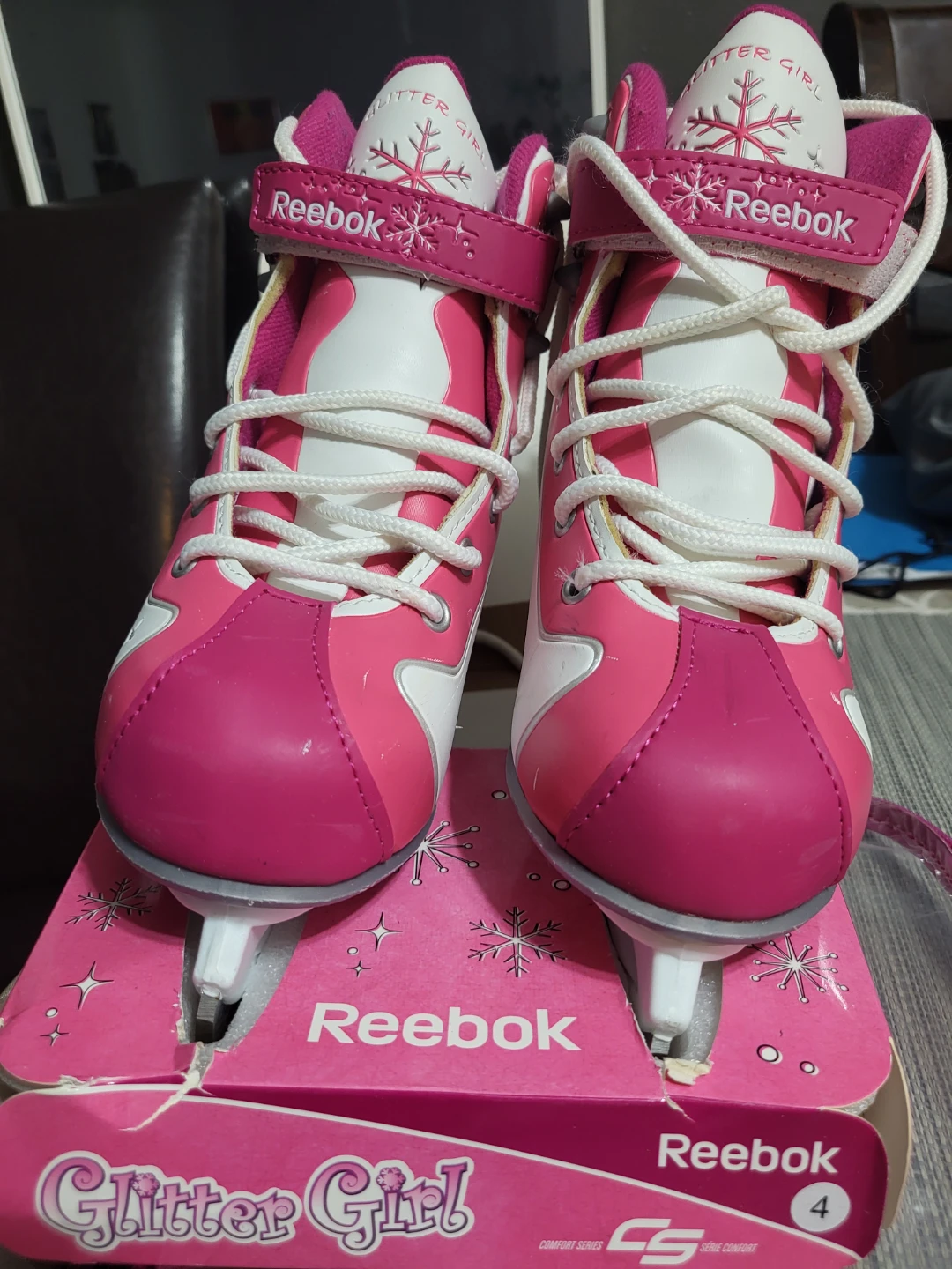 NEW Reebok Glitter Girl Figure Skates - Pink/White - photo 2