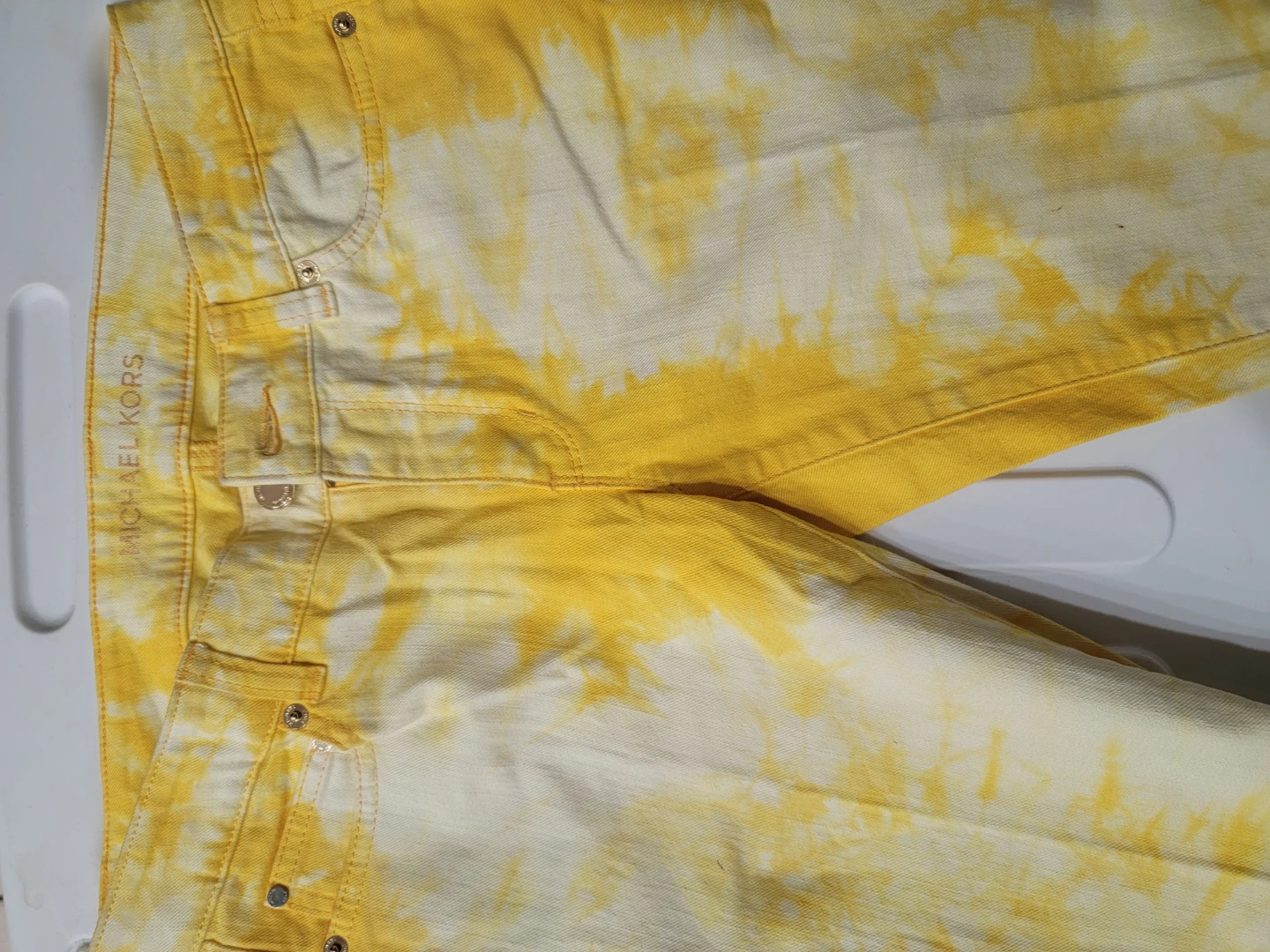 Michael Kors Yellow Tie-Dye Jeans - photo 2