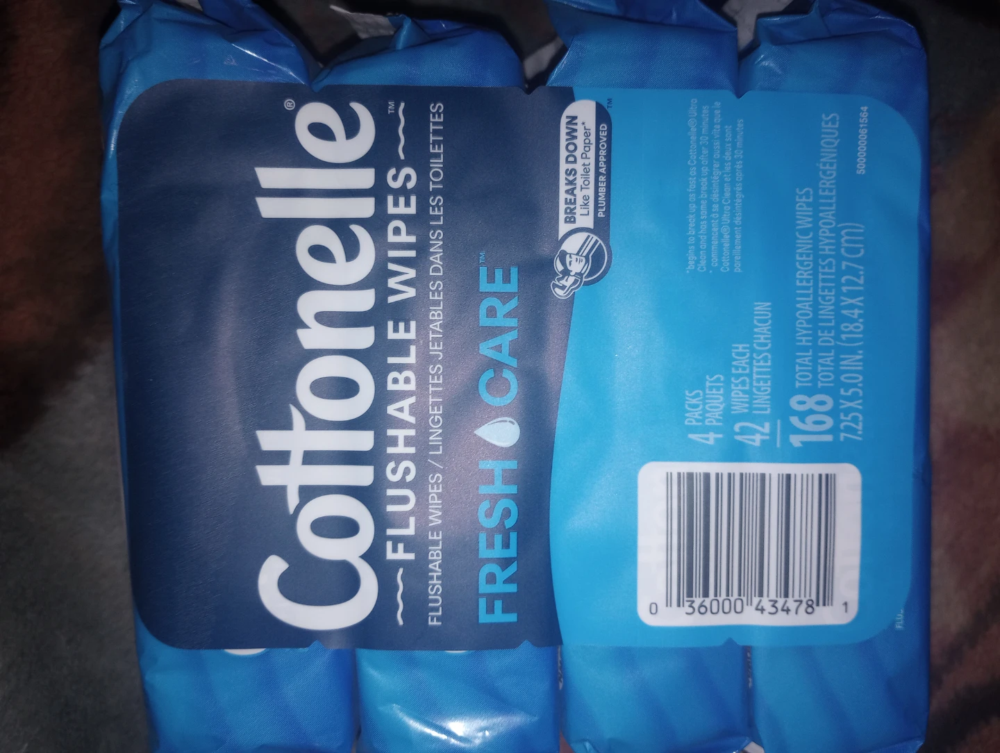 Cottonelle Fresh Care Flushable Wipes (168 count)