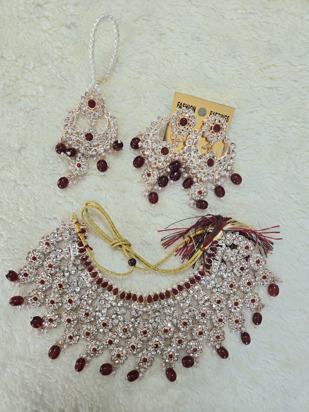 Kundan Style Indian Jewelry Set – 5 Colors Available