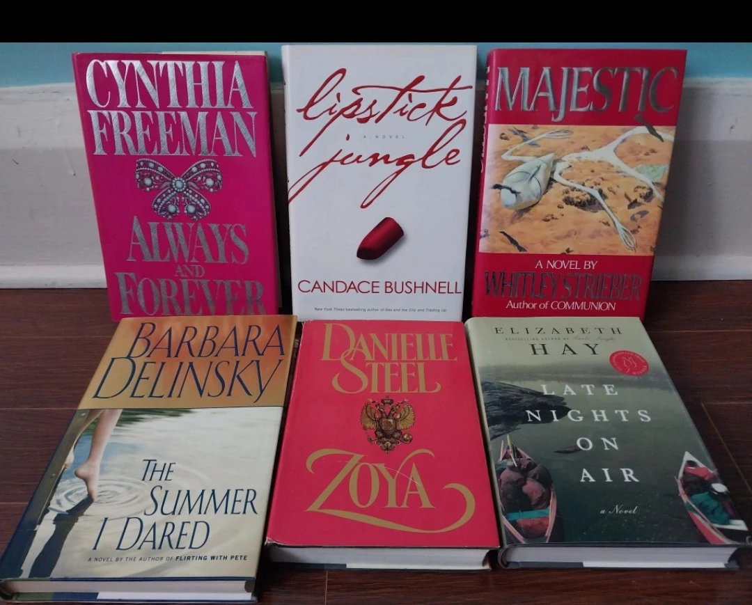 6 Hard covers Romance Novels. $3 EACH FIRM.