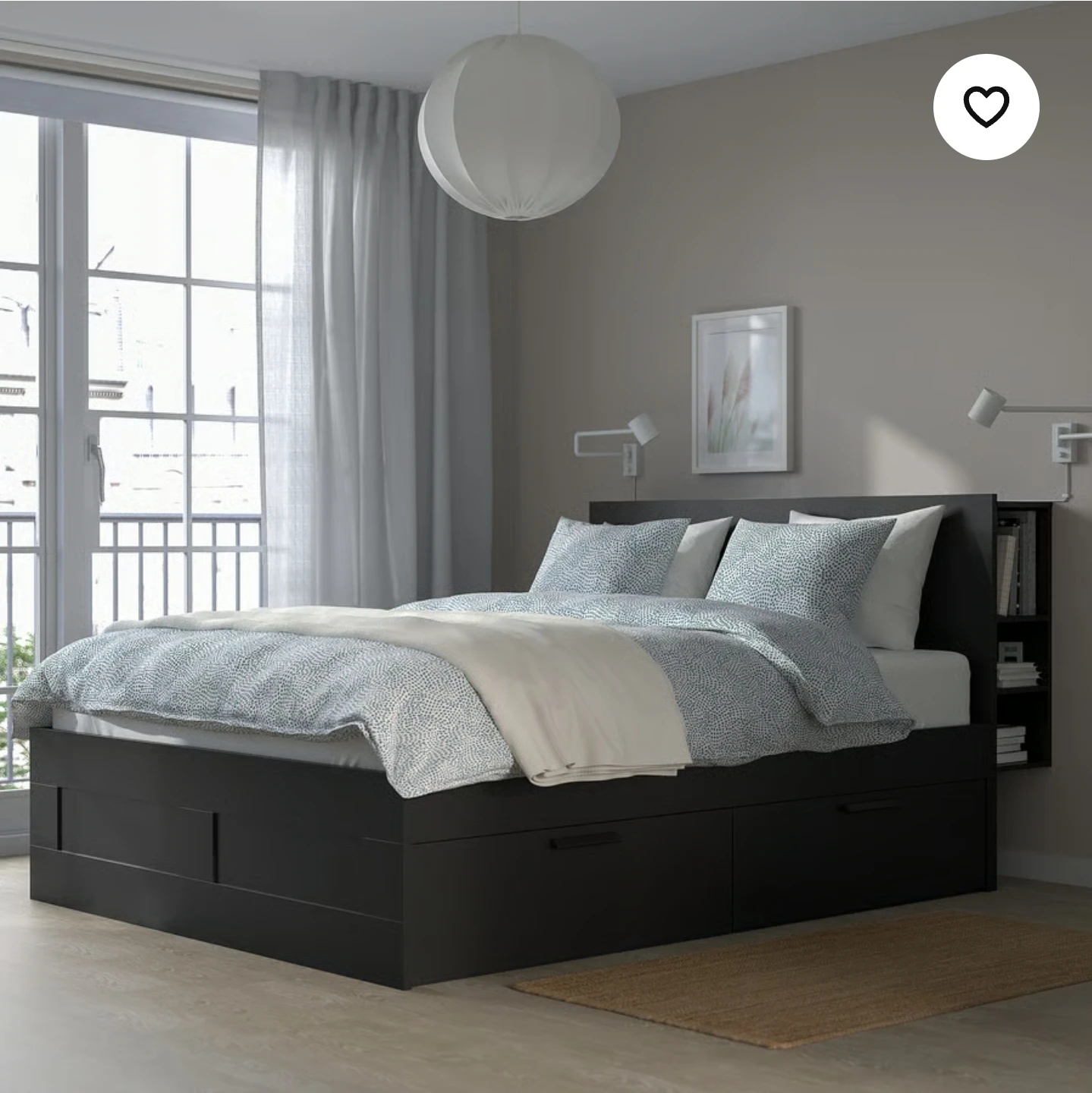 IKEA Brimnes Bed Frame with Storage