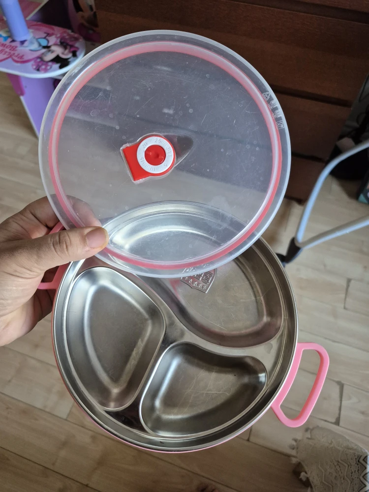 Steel sectional lunch box and bottle - photo 4