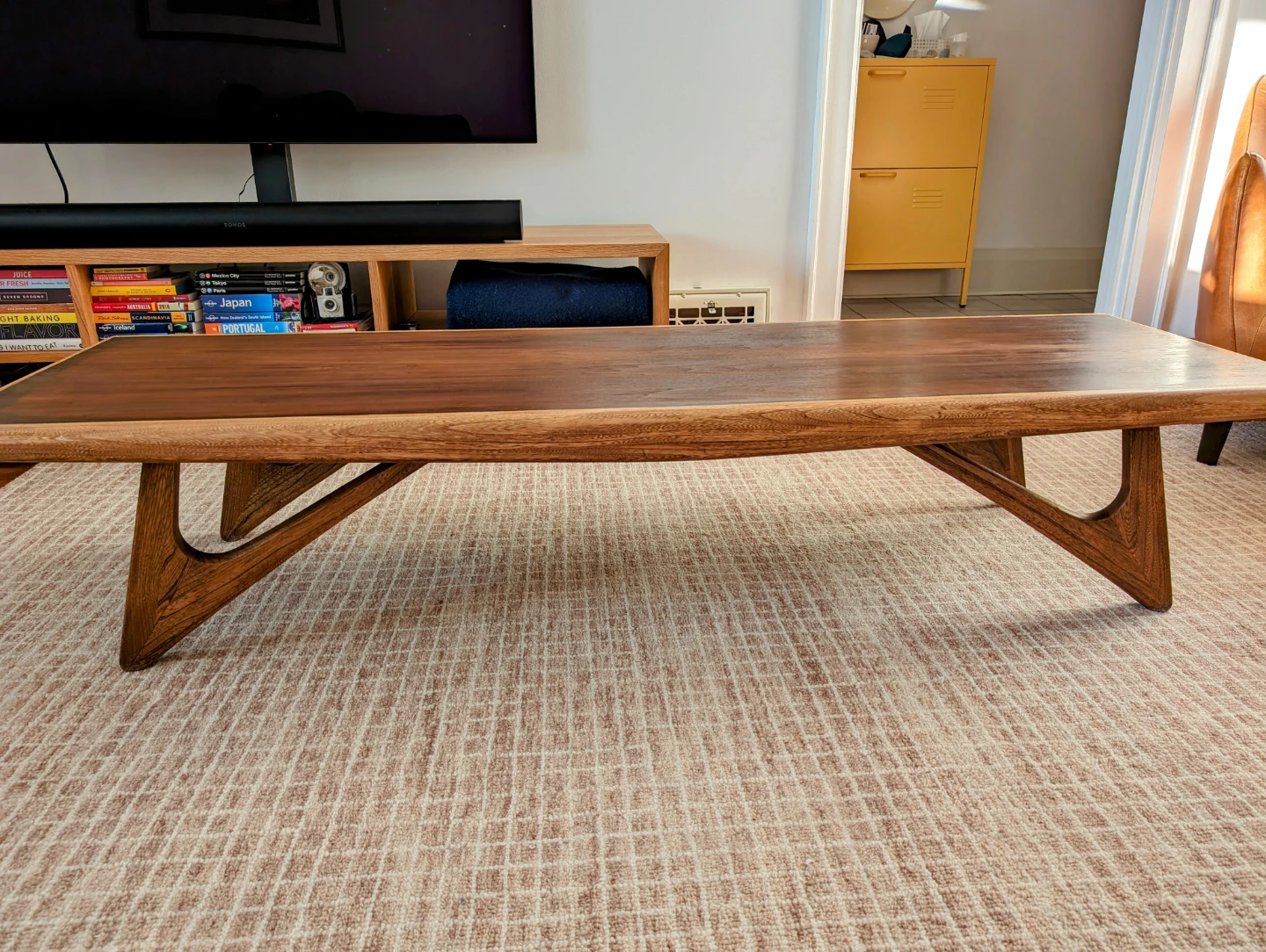 MCM Walnut Oak Adrian Pearsall Surfboard Style Coffee Table - photo 2