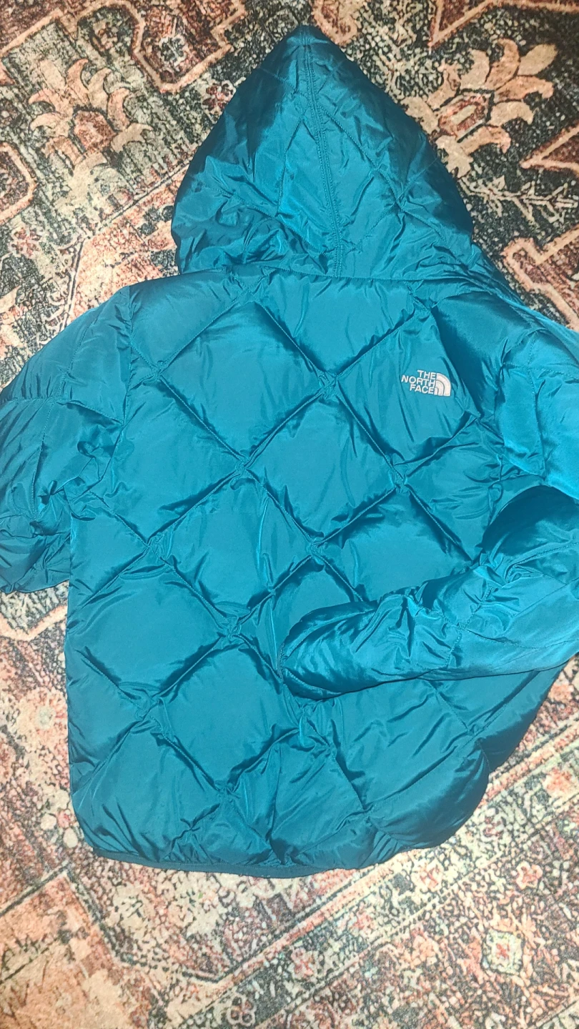 North Face 550 Teal Puffer Jacket /Reversible - photo 3