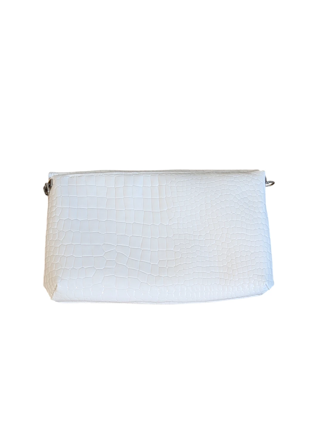 White Faux Croc Crossbody Bag - photo 3