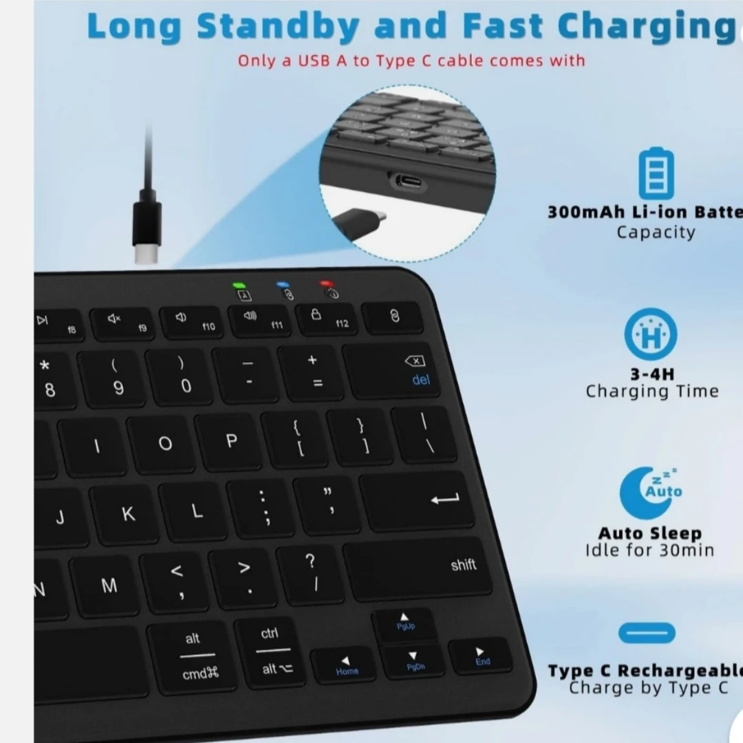 Black Mini Wireless Keyboard - photo 3