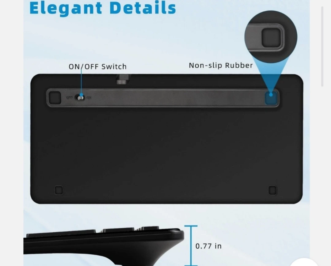 Black Mini Wireless Keyboard - photo 4