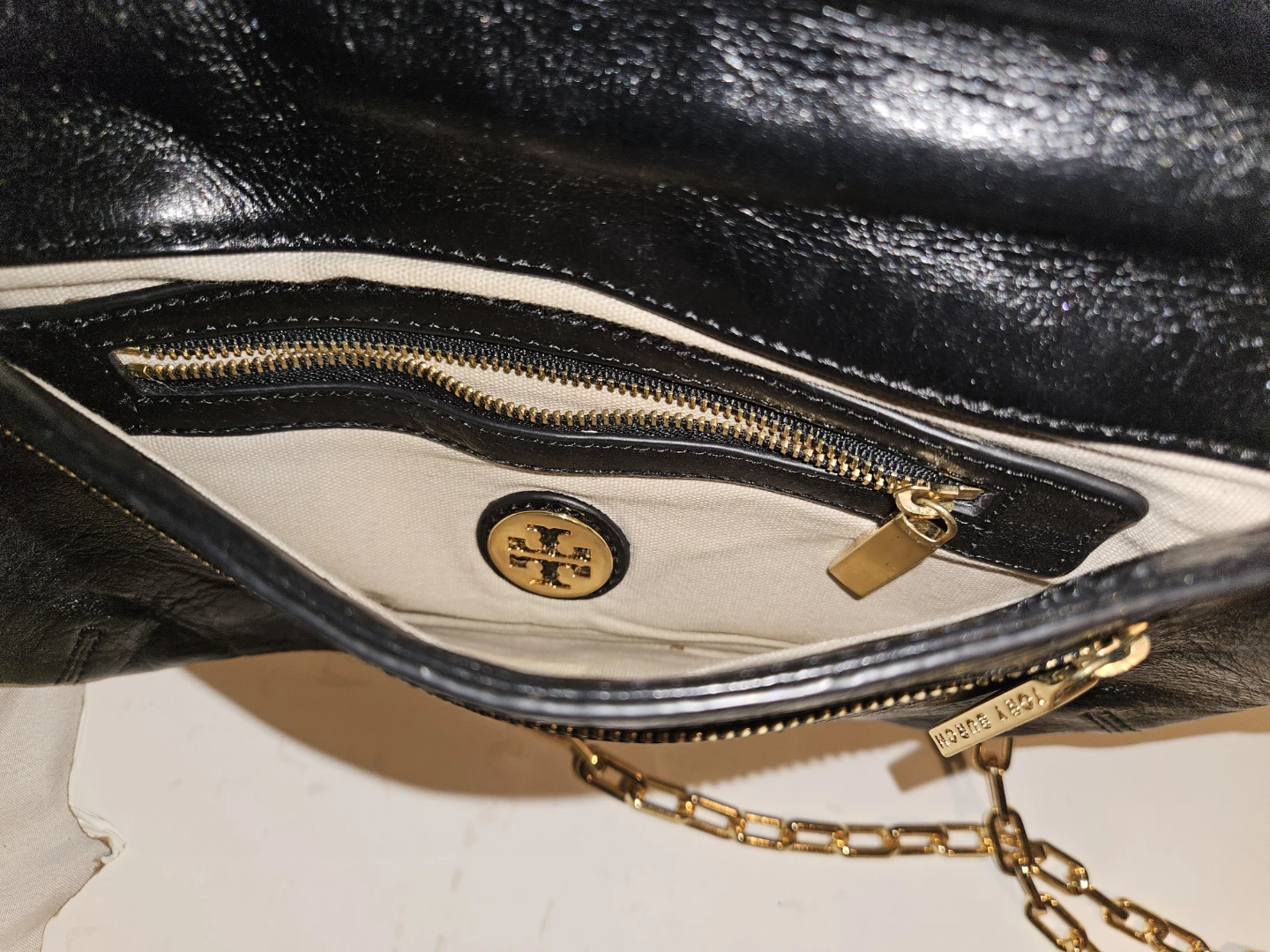Tory Burch Black Leather Chain Bag - photo 4