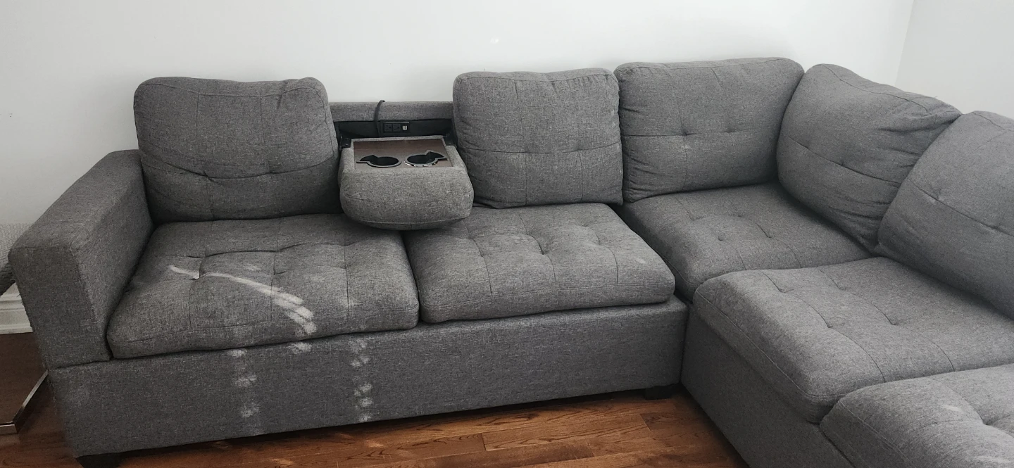 Grey Sectional Sofa (2 piece) with storage - photo 5