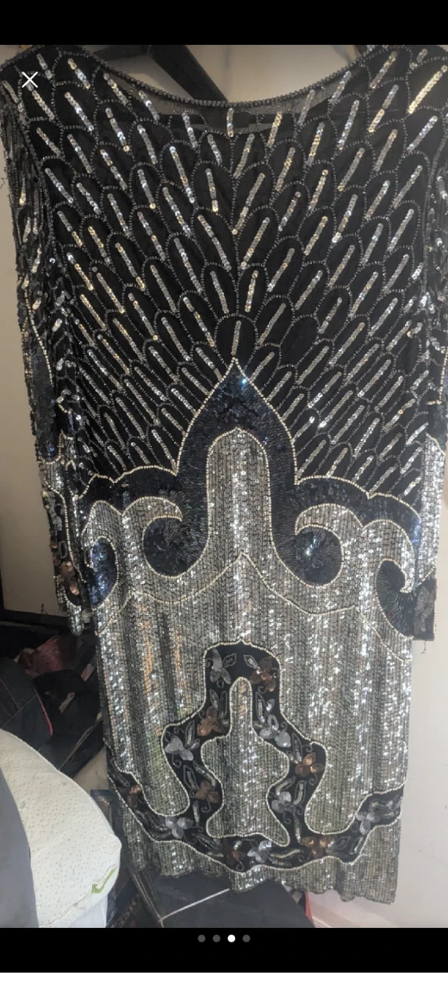 Sequin Dress - Pure Silk & Rayon - photo 3