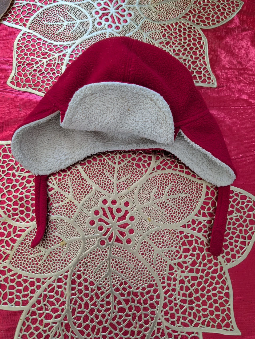 Gap Toddler Red Fleece Lined Trapper Hat