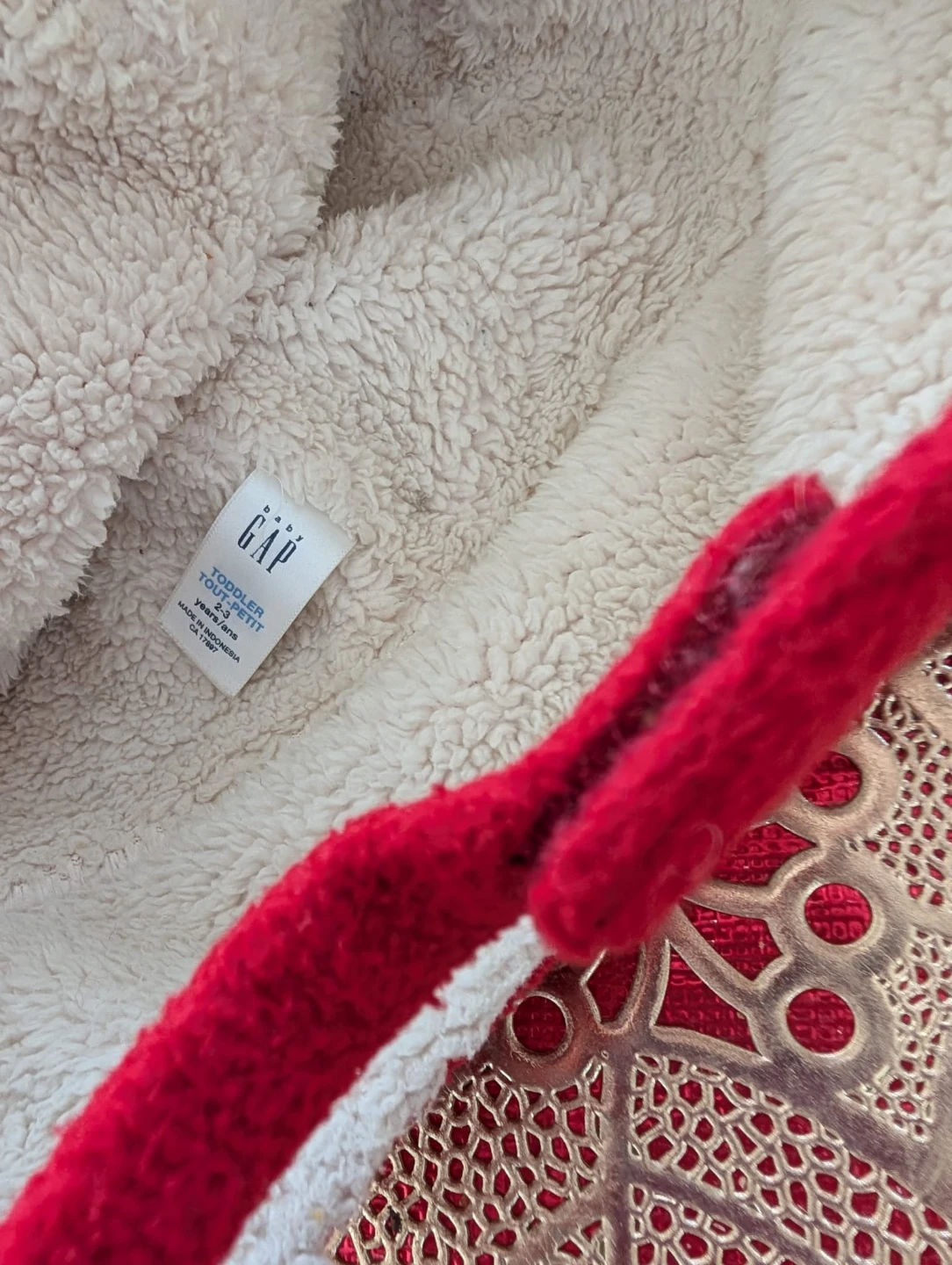 Gap Toddler Red Fleece Lined Trapper Hat - photo 2