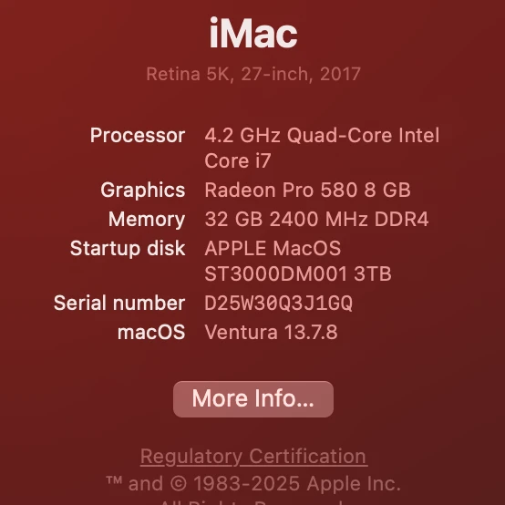 4.2GHz i7, 32GB, 3TB, Radeon Pro 580, 2017 27" iMac Retina 5K - photo 5