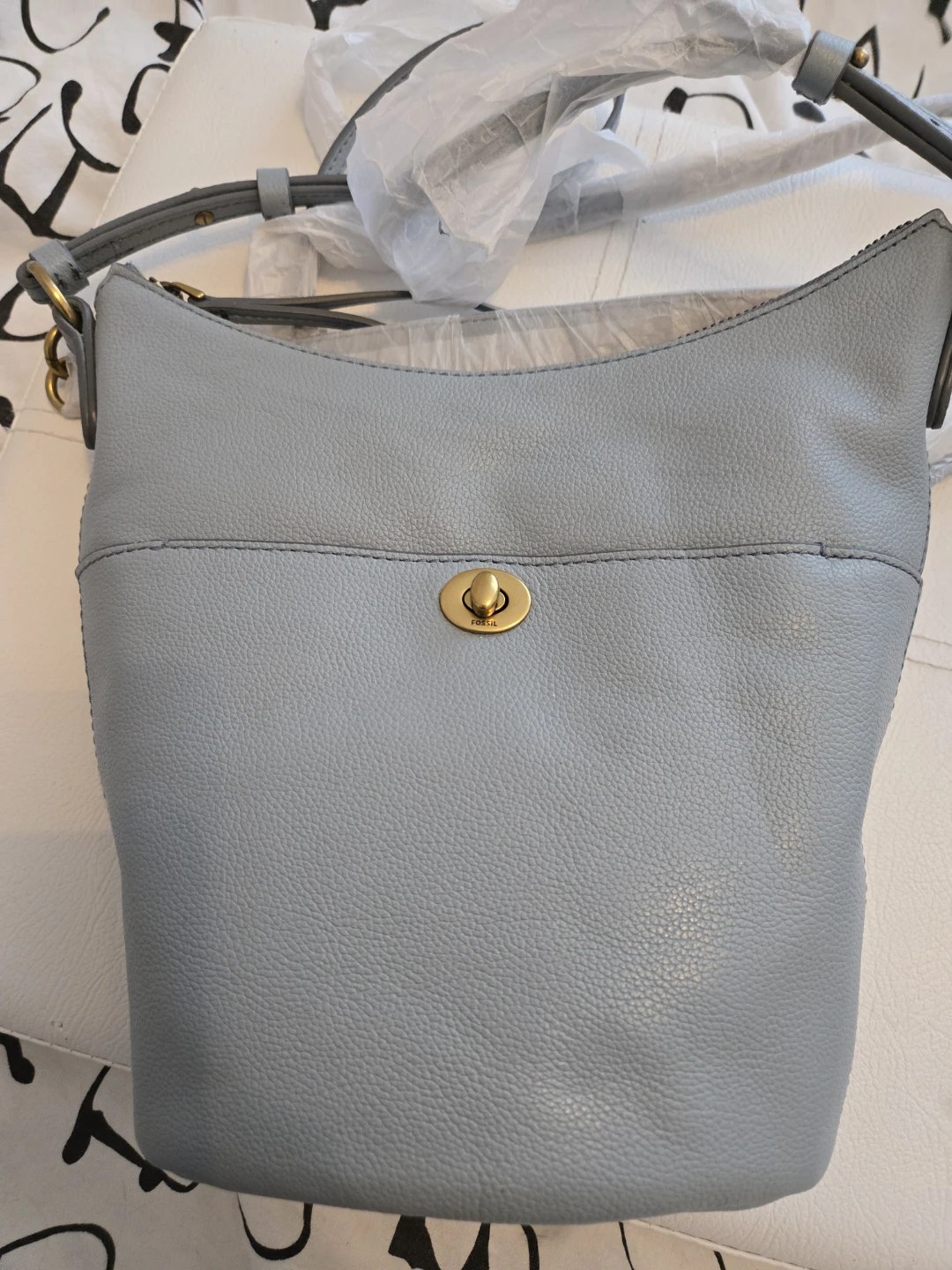 Fossil Leather Purse - Light Blue