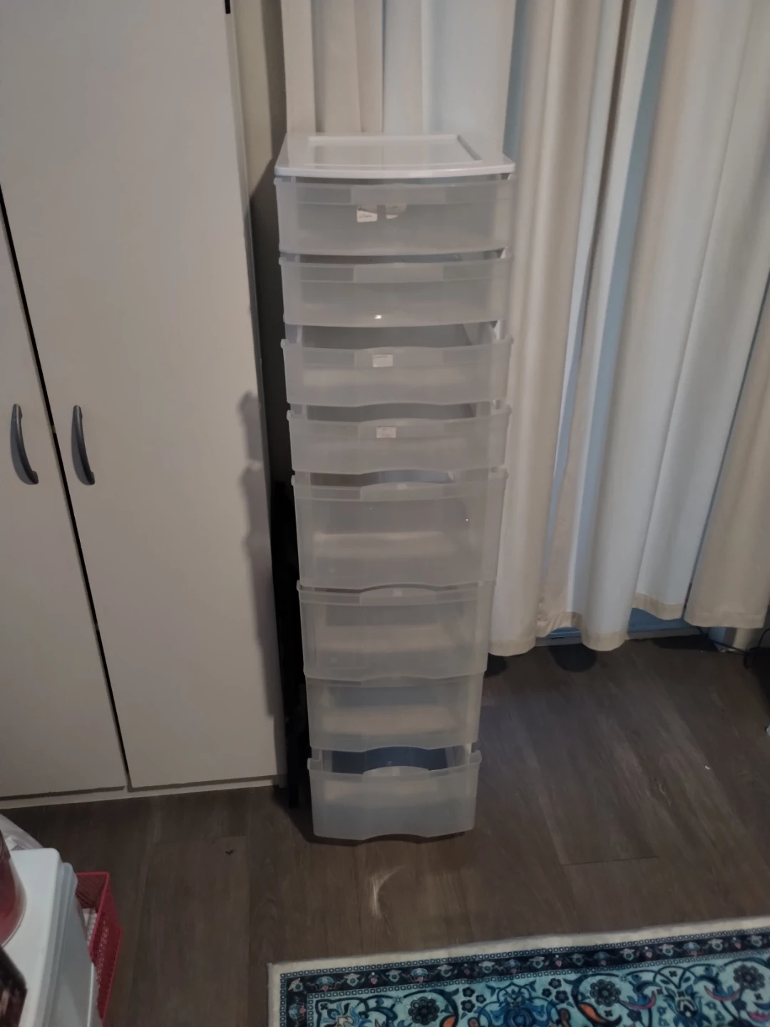Tall White Plastic Drawer Storage Tower - photo 3