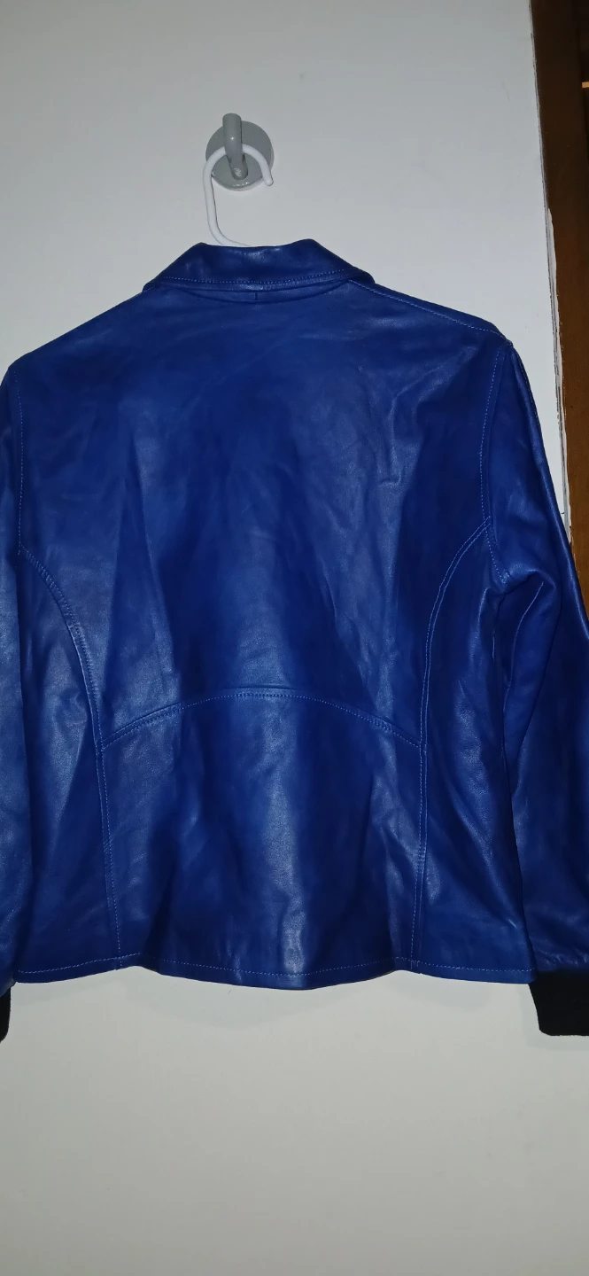 Risa Royal Blue Leather Jacket - photo 2