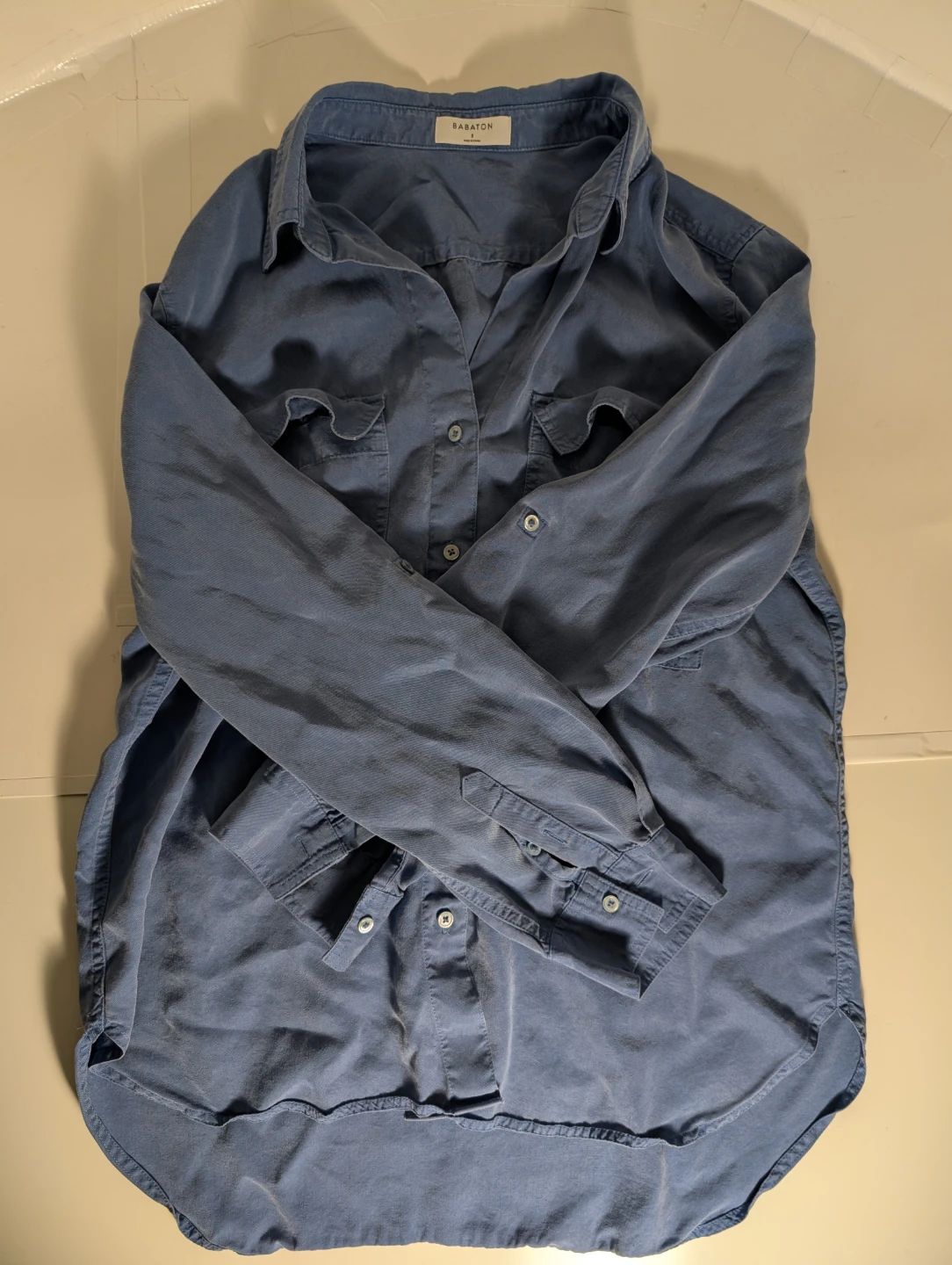 Blue Long Sleeve Shirt | Babaton - S: S/P - photo 4