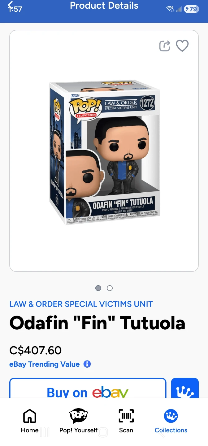 Funko Pop! Law & Order: SVU - Odafin "Fin" Tutuola #1272 - photo 2
