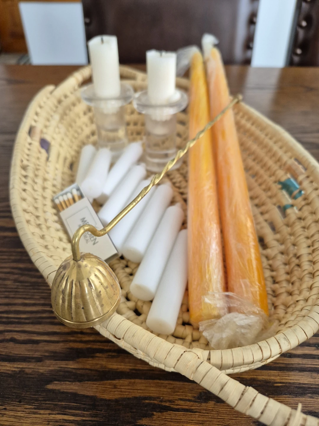 Vintage Brass Candle Snuffer  ➕  10 Candles ➕  2 Candle Holders - photo 2