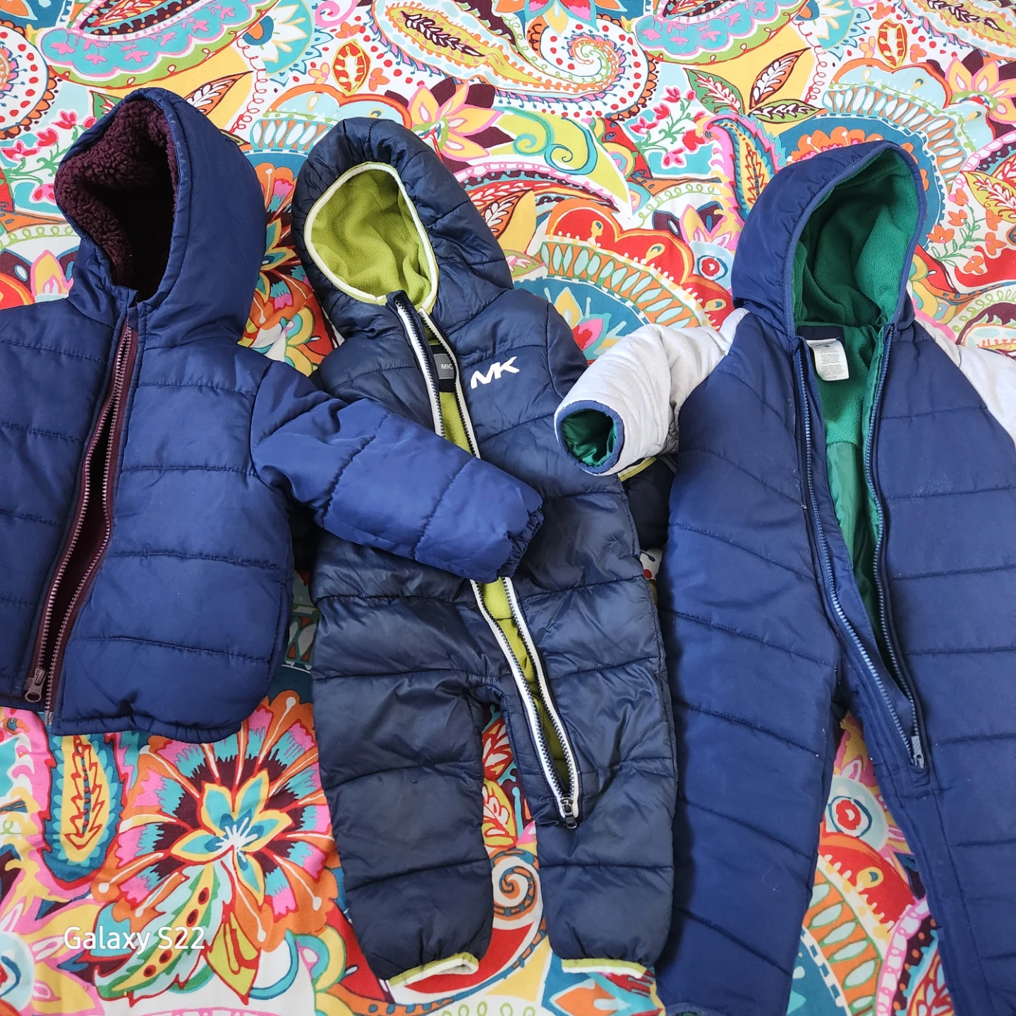 Michael Kors & Carter's Baby Snowsuits and jacket.