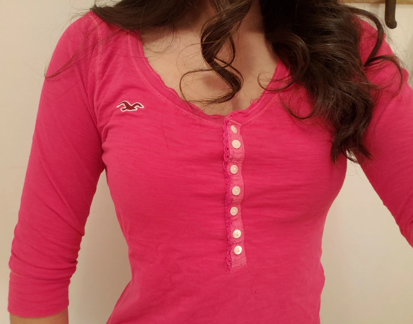 Hollister Pink Long Sleeve Top