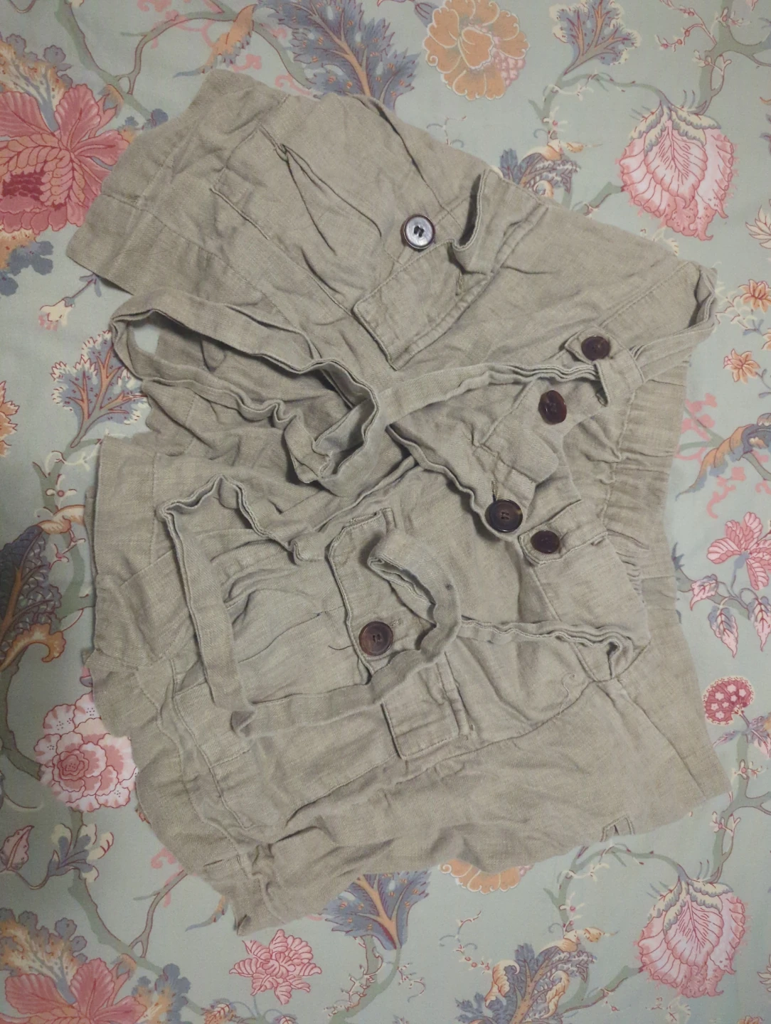 Khaki safari shorts