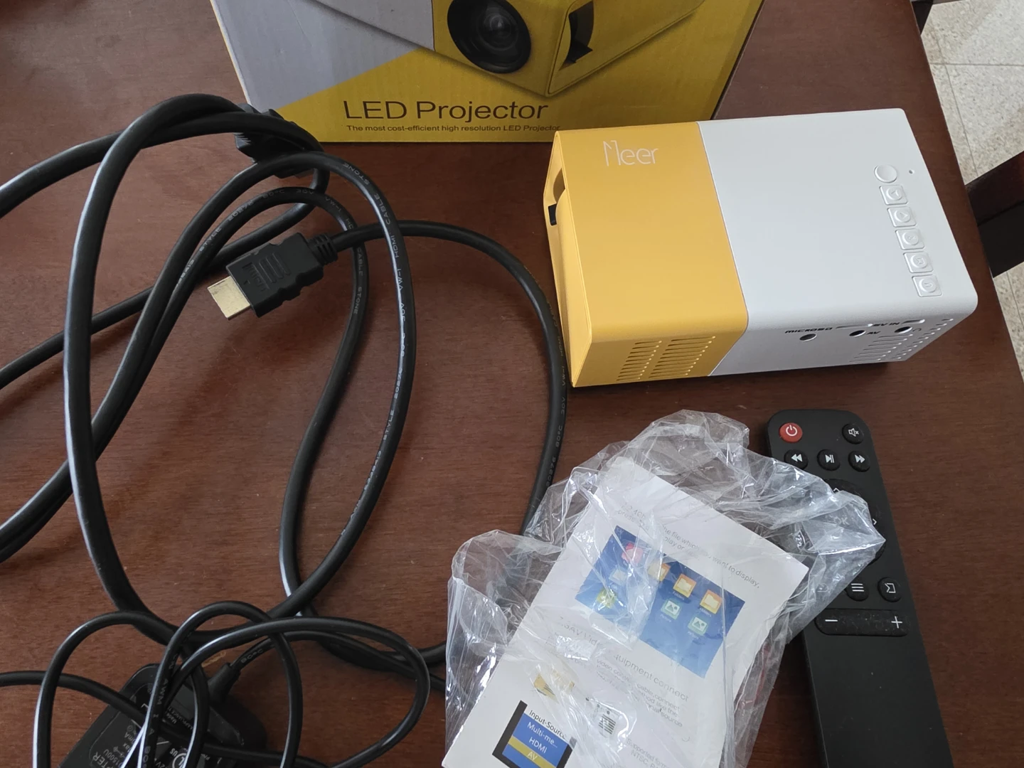 Neer Portable LED Projector with Remote