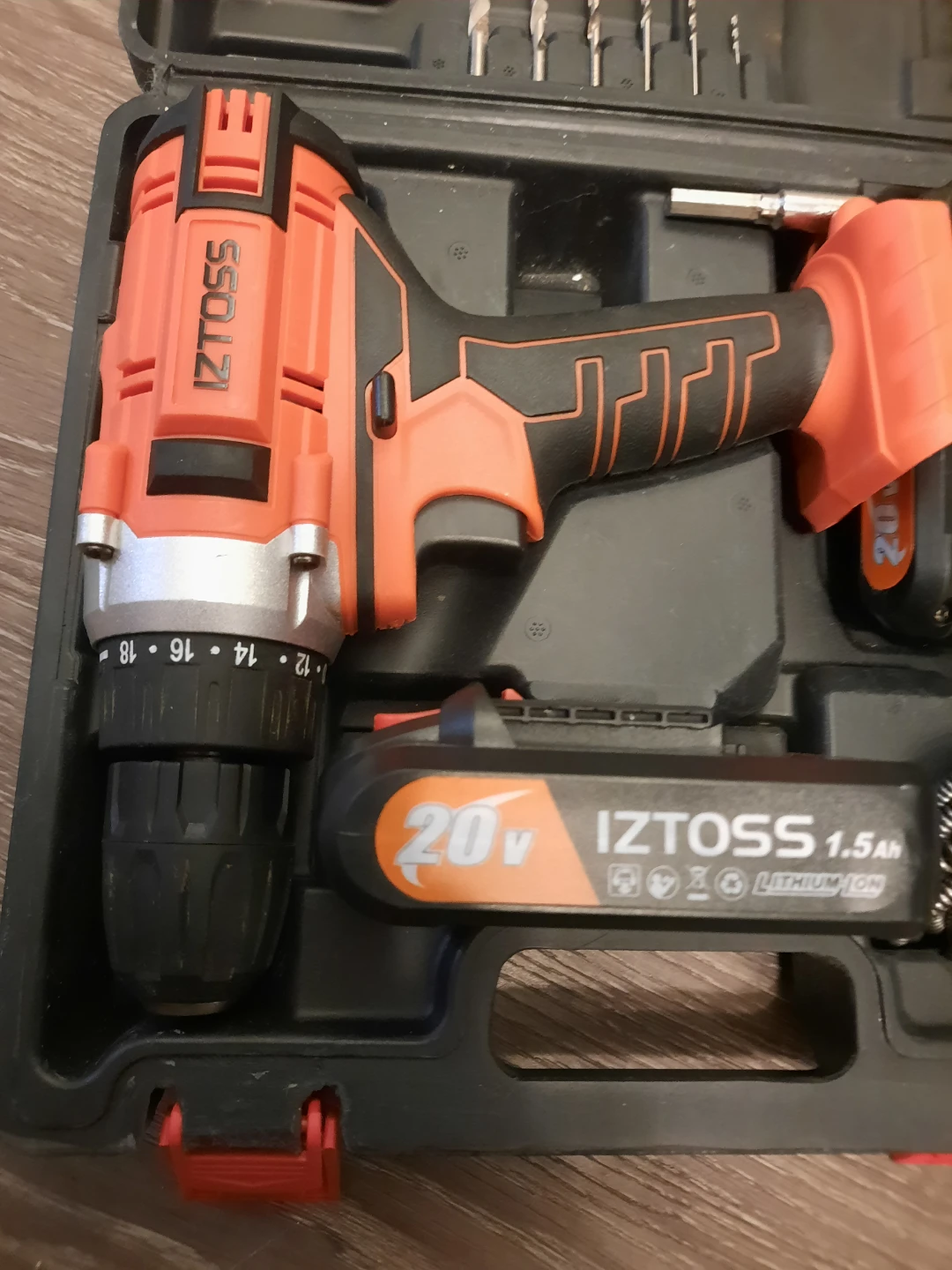 IZTOSS 20V Cordless Drill with Case & Accessories