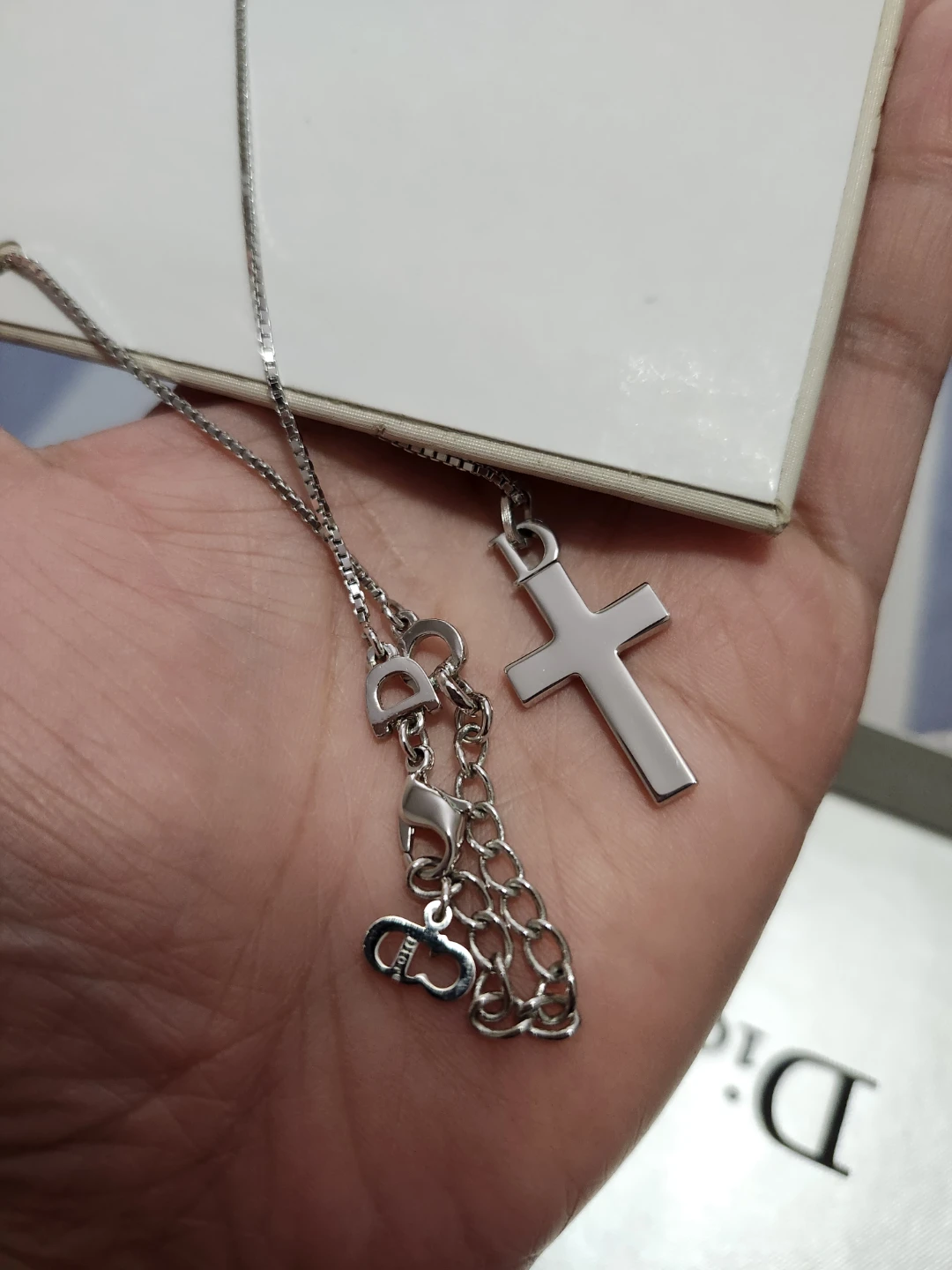Dior Silver Cross Necklace - photo 3