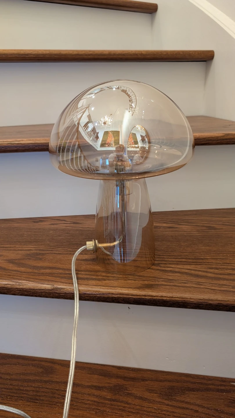 Mushroom Fungo Style Table Lamp, Glass - photo 3