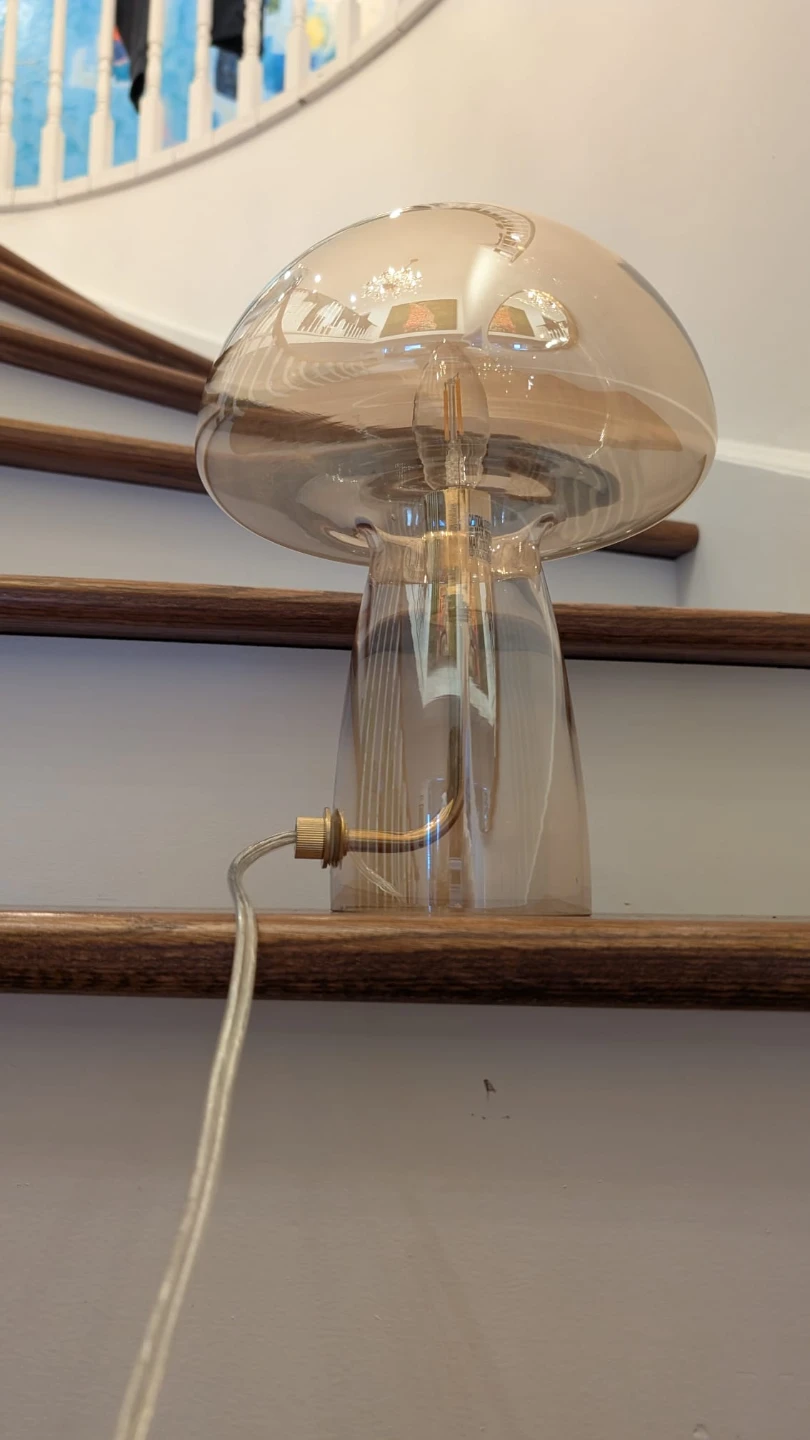Mushroom Fungo Style Table Lamp, Glass - photo 5