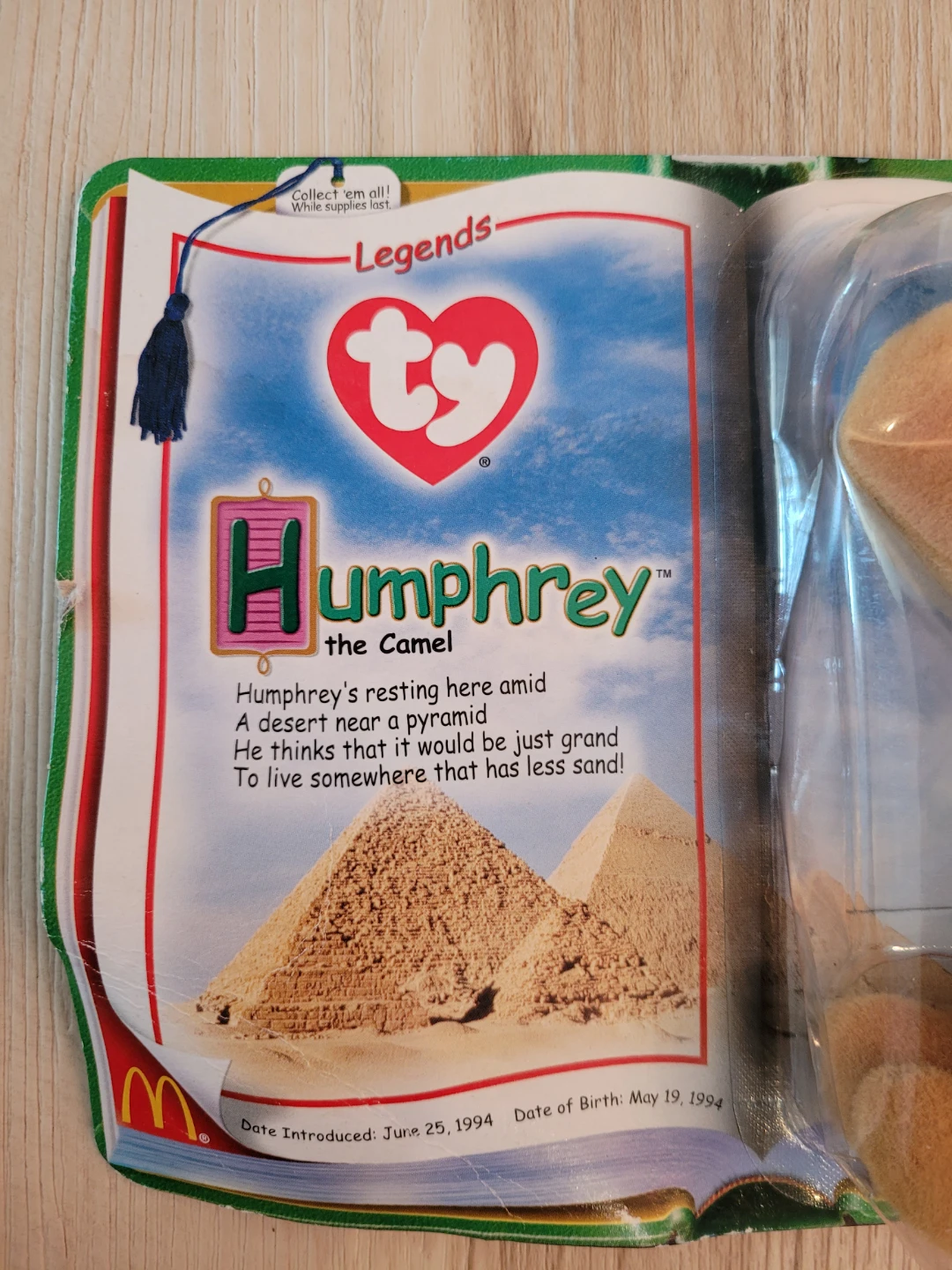 TY Humphrey the Camel Teenie Beanie Baby McDonald's Legends 2000 - photo 3