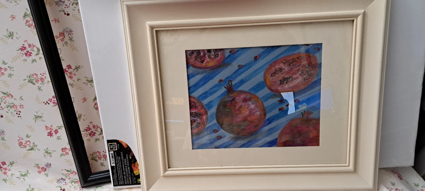 Framed  Original Art of Pomegranates - photo 3