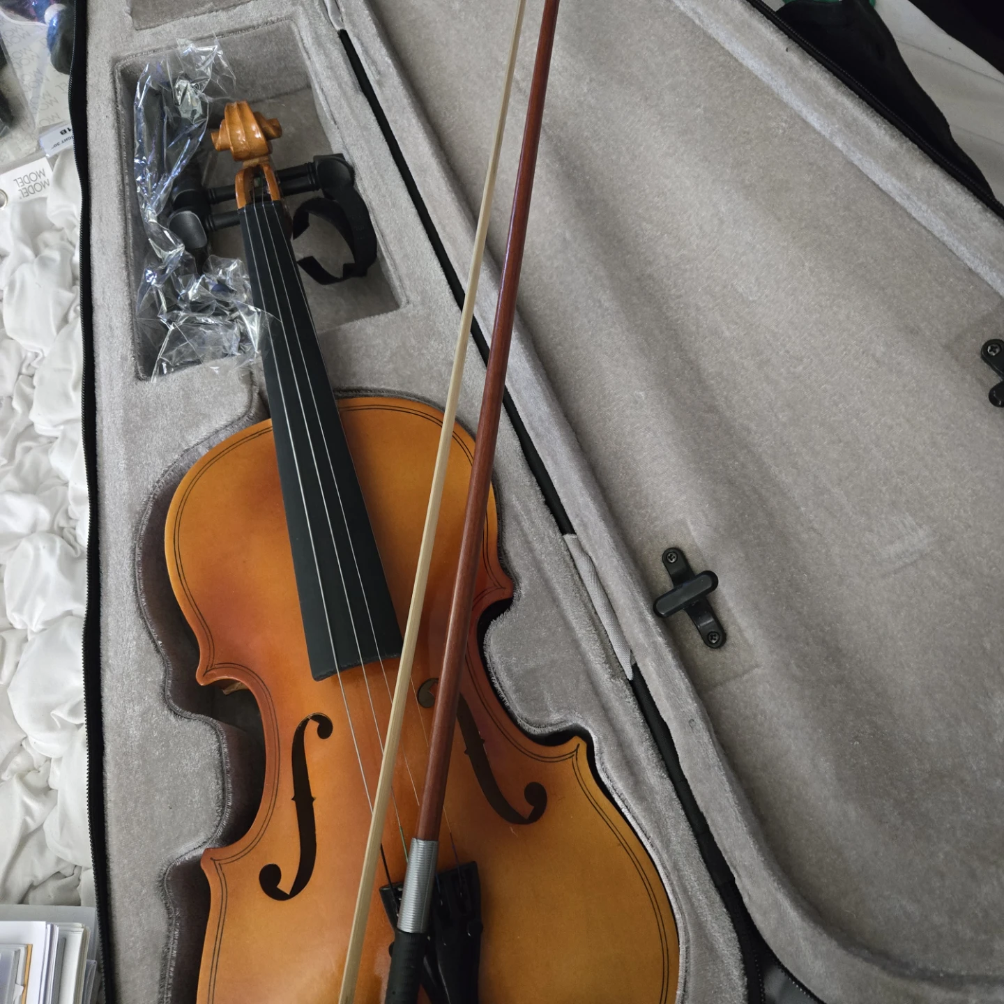 Glarry Violin with Case and Bow - photo 2
