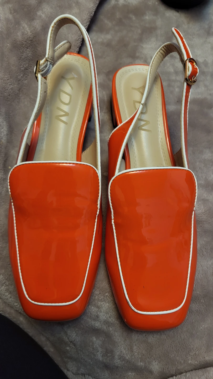 YDN Orange Slingback Heels - Size 9